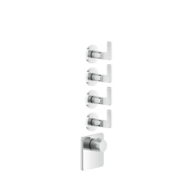 Gessi Inciso Wellness 43107 + 58218 Mitigeur thermostatique + partie intégrée in Chrome
