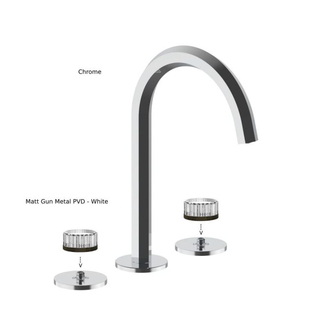 Fantini Venezia N404SW+N646 Mitigeur lavabo 3 trous