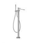 Gessi Inverso Rigato 73528+46189 Mitigeur de bain à fixation au sol + Partie à encastrer
