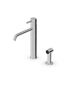 Mitigeur monocommande Zucchetti Pan S ZPA276 avec bec pivotant et douchette latérale